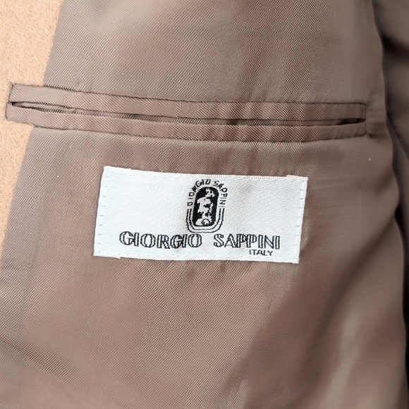 Vintage Camel Hair Sport Coat Men 42S Beige Retro Blazer 3 Buttons - Picture 7 of 10